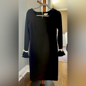 Calvin Klein black dress with white trim